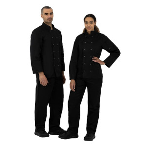 Giacca da cucina unisex nera a maniche lunghe Vegas - Taglia L - Whites Chefs Clothing - Fourniresto