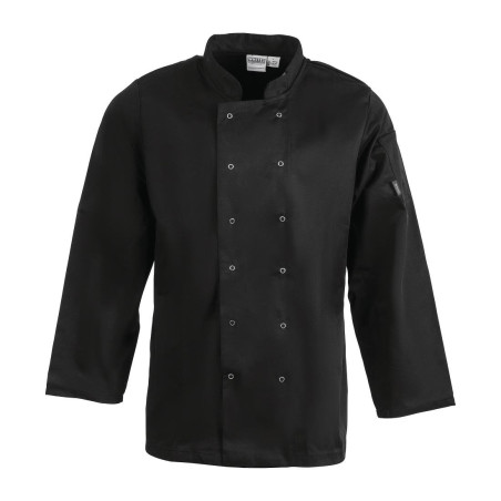 Giacca da cucina unisex nera a maniche lunghe Vegas - Taglia S - Whites Chefs Clothing - Fourniresto