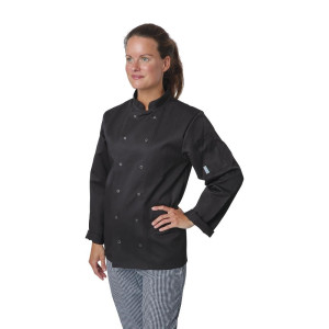 Giacca da cucina unisex nera a maniche lunghe Vegas - Taglia XL - Whites Chefs Clothing - Fourniresto