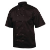 Giacca da cucina unisex nera a maniche corte Vegas - Taglia S - Whites Chefs Clothing - Fourniresto