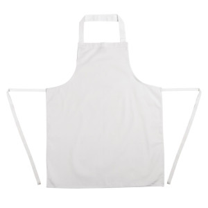 Grembiule Bavaglino Bianco 711 X 656 Mm - Abbigliamento da chef bianco - Fourniresto