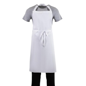 Grembiule Bavaglino Bianco - Taglia XL 915 X 1066 mm - Abbigliamento da chef bianco - Fourniresto