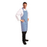 Blue and white checkered bib apron in polycotton 710 x 970 mm - Whites Chefs Clothing - Fourniresto