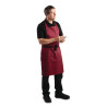 Grembiule Bavaglino Bordeaux in Policotone 710 X 970 mm - Abbigliamento per Chef Whites - Fourniresto