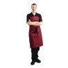 Grembiule Bavaglino Bordeaux in Policotone 710 X 970 mm - Abbigliamento per Chef Whites - Fourniresto