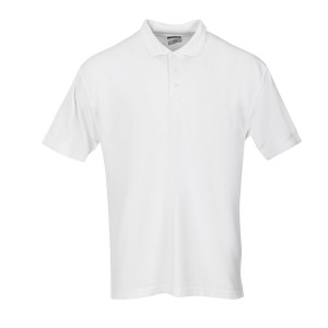 White Unisex Polo - Size L - FourniResto - Fourniresto