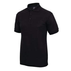 Unisex Black Polo - Size S - FourniResto - Fourniresto