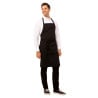 Grembiule Bavaglino Nero con Tasche e Collo Regolabile - Chef Works - Fourniresto