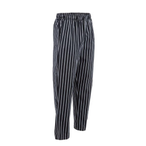 Pantaloni da cucina unisex a righe nere e bianche - Taglia XL - Chef Works - Fourniresto