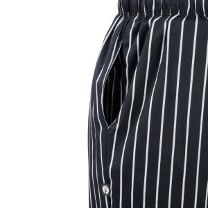 Pantaloni da cucina unisex a righe nere e bianche - Taglia XL - Chef Works - Fourniresto