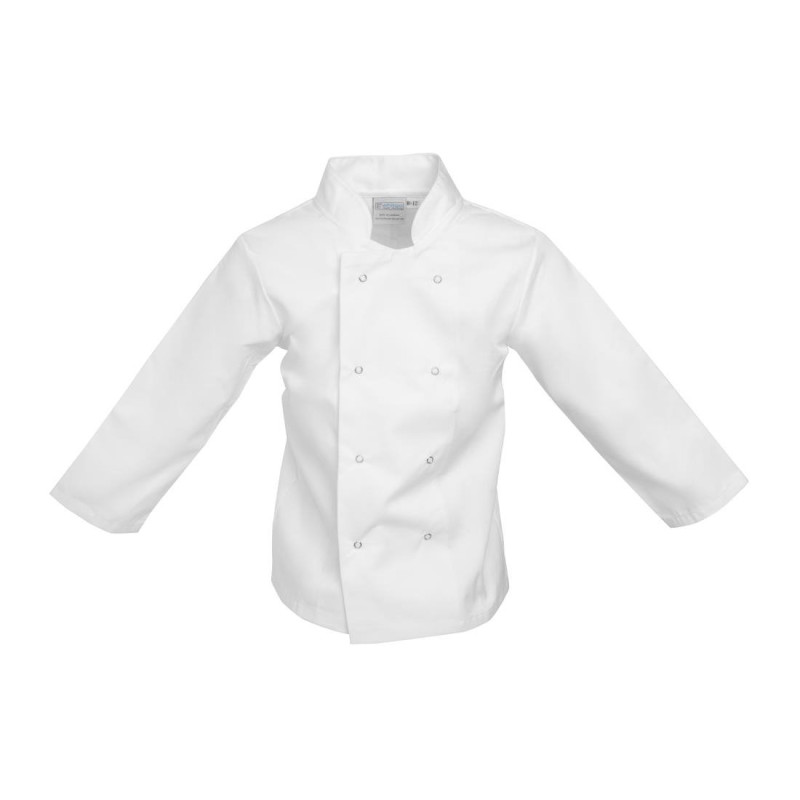 Giacca da cucina bianca per bambini - Taglia L/XL 8/10 anni - Abbigliamento da chef bianco - Fourniresto