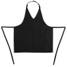 Grembiule da cameriere con colletto a V nero in policotone 838 x 698 mm - Whites Chefs Clothing - Fourniresto