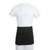 Grembiule da cameriere corto nero in policotone 373 x 750 mm - Whites Chefs Clothing - Fourniresto