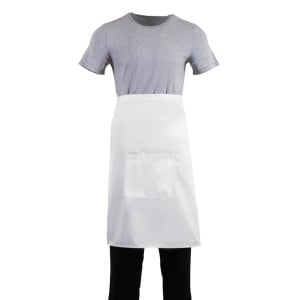 Grembiule da cameriere standard bianco 1000 x 700 mm - Abbigliamento da chef Whites - Fourniresto