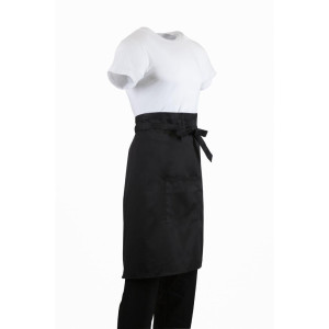 Grembiule da cameriere standard nero 1000 x 700 mm - Whites Chefs Clothing - Fourniresto