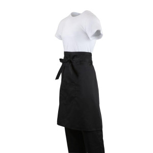 Grembiule da cameriere standard nero 1000 x 700 mm - Whites Chefs Clothing - Fourniresto