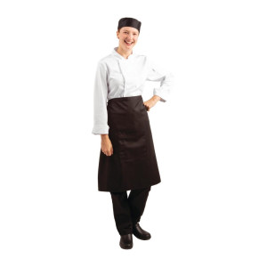 Grembiule da cameriere standard nero 1000 x 700 mm - Whites Chefs Clothing - Fourniresto