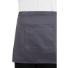 Grembiule da cameriere corto grigio antracite in policotone 750 x 373 mm - Whites Chefs Clothing - Fourniresto