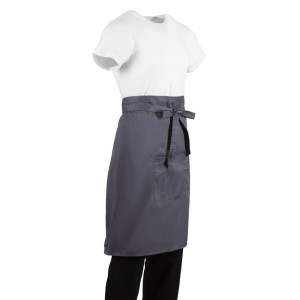 Grembiule da cameriere grigio antracite in policotone 1000 x 700 mm - Whites Chefs Clothing - Fourniresto