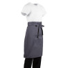 Grembiule da cameriere grigio antracite in policotone 1000 x 700 mm - Whites Chefs Clothing - Fourniresto