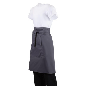 Grembiule da cameriere grigio antracite in policotone 1000 x 700 mm - Whites Chefs Clothing - Fourniresto