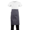 Grembiule da cameriere grigio antracite in policotone 1000 x 700 mm - Whites Chefs Clothing - Fourniresto