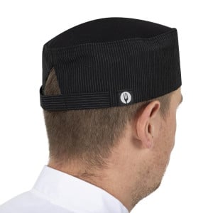 Cool Vent Chef Beanie with Fine White Stripes - One Size - Chef Works - Fourniresto