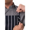 Grembiule Bavaglino Tessuto Premium a Righe Blu Navy e Bianche - Chef Works - Fourniresto