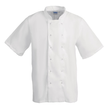 Giacca da cucina bianca a maniche corte Boston - Taglia L - Whites Chefs Clothing - Fourniresto