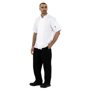 Giacca da cucina bianca a maniche corte Boston - Taglia L - Whites Chefs Clothing - Fourniresto