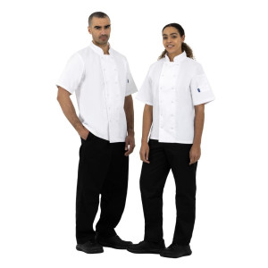 Giacca da cucina bianca a maniche corte Boston - Taglia L - Whites Chefs Clothing - Fourniresto