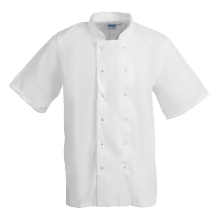 Veste de Cuisine Blanche à Manches Courtes Boston - Taille XS - Whites Chefs Clothing - Fourniresto