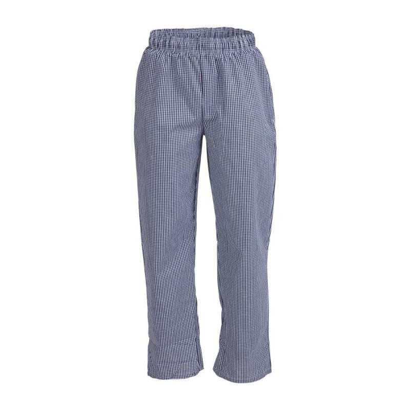 Pantaloni da cucina unisex Vegas a quadretti blu e bianchi - Taglia L - Whites Chefs Clothing - Fourniresto