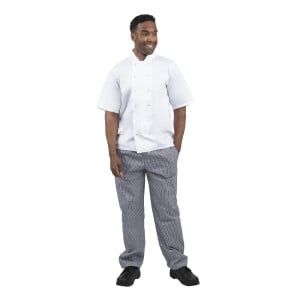 Pantaloni da cucina unisex Vegas a quadretti blu e bianchi - Taglia L - Whites Chefs Clothing - Fourniresto