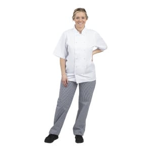 Pantaloni da cucina unisex Vegas a quadretti blu e bianchi - Taglia L - Whites Chefs Clothing - Fourniresto