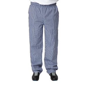 Pantaloni da cucina unisex Vegas a quadretti blu e bianchi - Taglia L - Whites Chefs Clothing - Fourniresto