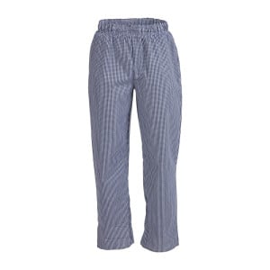 Pantaloni da cucina unisex Vegas a quadretti blu e bianchi - Taglia M - Whites Chefs Clothing - Fourniresto