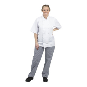 Pantaloni da cucina unisex Vegas a quadretti blu e bianchi - Taglia S - Whites Chefs Clothing - Fourniresto