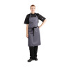 Grembiule Bavaglino Grigio Antracite in Policotone 711 x 965 mm - Whites Chefs Clothing - Fourniresto