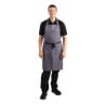 Grembiule Bavaglino Grigio Antracite in Policotone 711 x 965 mm - Whites Chefs Clothing - Fourniresto