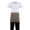 Grembiule da cameriere corto marrone chiaro in policotone 373 x 750 mm - Whites Chefs Clothing - Fourniresto