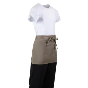 Tablier de Serveur Court Marron Clair en Polycoton 373 x 750 mm - Whites Chefs Clothing - Fourniresto