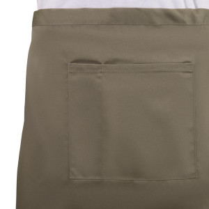 Tablier de Serveur Court Marron Clair en Polycoton 373 x 750 mm - Whites Chefs Clothing - Fourniresto