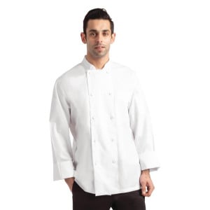 Giacca da cucina unisex bianca a maniche lunghe Calgary - Taglia S - Chef Works - Fourniresto