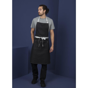 Grembiule Bavaglino Denim Nero Southside in Policotone 700 x 1000 mm - Whites Chefs Clothing - Fourniresto