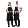 Tablier Bavette Denim Noir Southside en Polycoton 700 x 1000 mm - Whites Chefs Clothing - Fourniresto