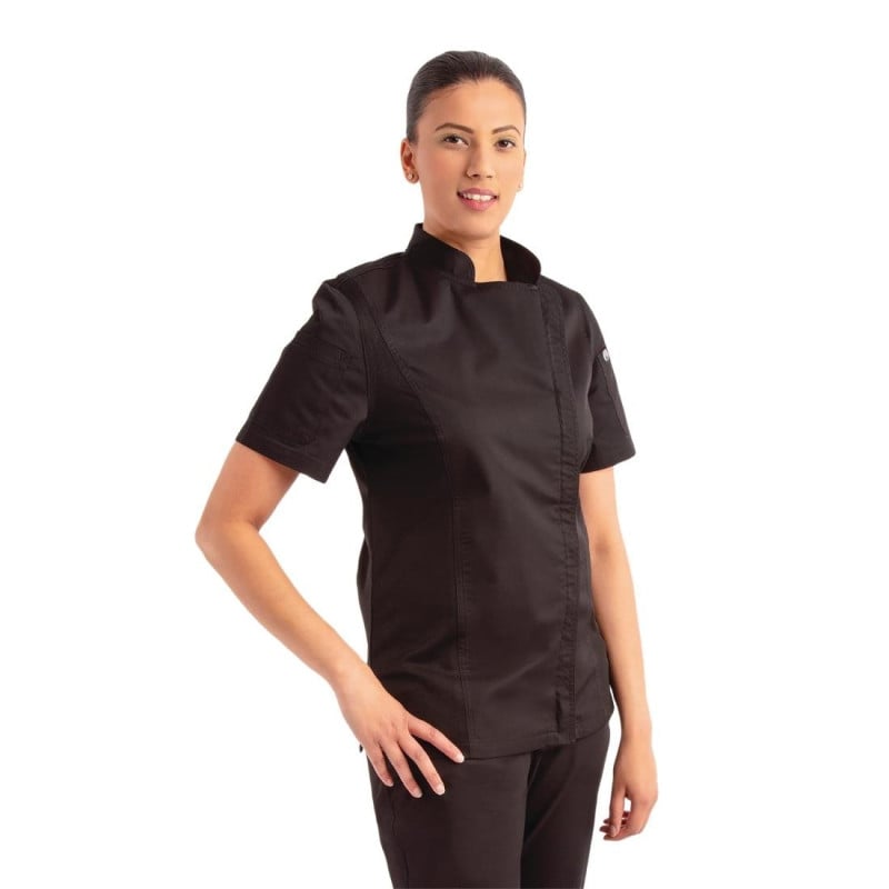 Giacca da cucina nera con zip per donna Springfield - Taglia XS - Chef Works - Fourniresto