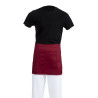 Grembiule da cameriere corto Bordeaux in policotone 373 x 750 mm - Whites Chefs Clothing - Fourniresto