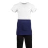 Tablier de Serveur Court Bleu Marine en Polycoton 373 x 750 mm - Whites Chefs Clothing - Fourniresto