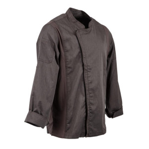 Giacca da cucina unisex con zip grigia grafite Hartford - Taglia M - Chef Works - Fourniresto